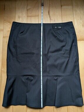 Prada Black Godet Flare Midi Skirt - Size 44 U.S. Size 8